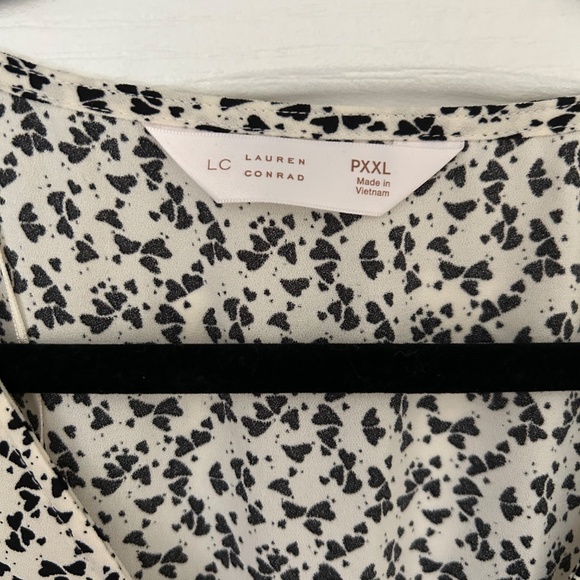 LC Lauren Conrad | V-Neck Button Front Crepe Midi Dress | Size: Petite XXL | NWT - Picture 6 of 8